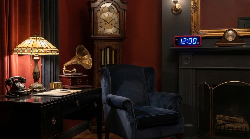 Theme Consistency: Why an Digital Clock Ruins a 1920s Room